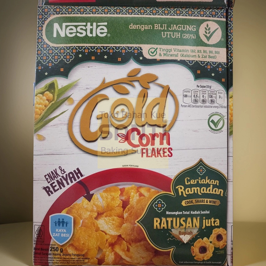 

Nestle Gold Corn Flakes Cornflakes Emping Jagung Remahan Jagung | 275 Gram