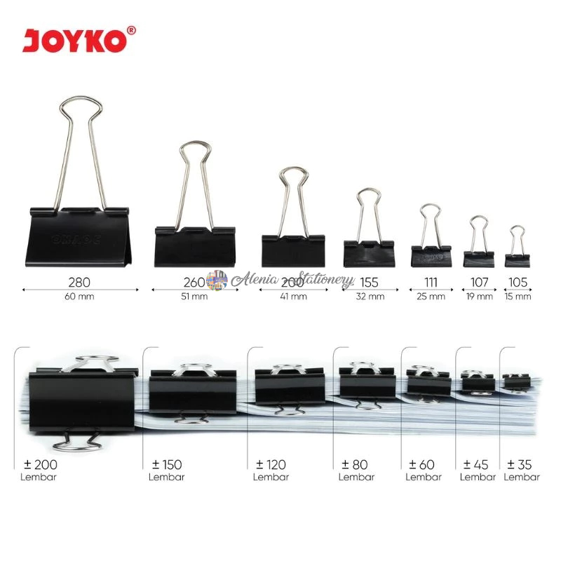 

Binder Clips Joyko / Alat Penjepit Merk Joyko