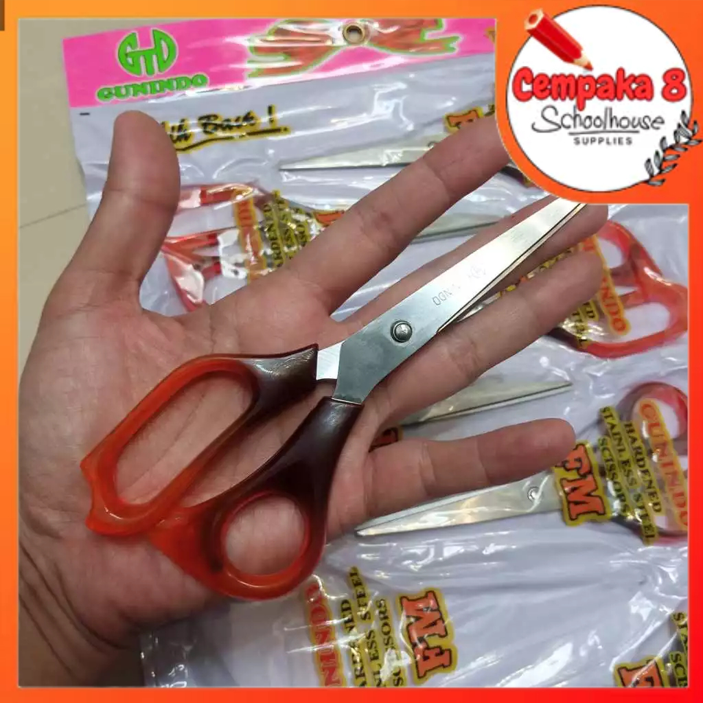 

Gunting Besar Scissors GUNINDO FM Top Quality Gunting Kain Kertas Stainless Steel 17 x 7 cm Satuan Pcs (FABP) - UTI0466