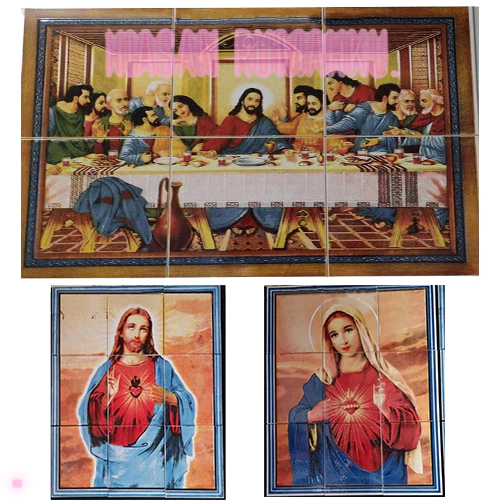 KERAMIK PANEL MOTIF PERJAMUAN SUCI / BUNDA MARIA / YESUS