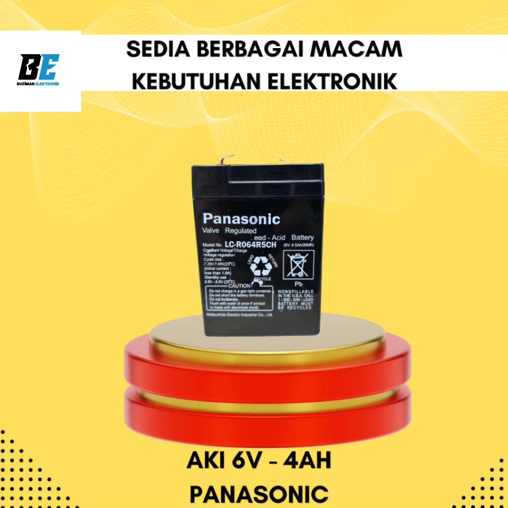 AKI 6 VOLT - aki kering 6v 4.5Ah  kw untuk lampu