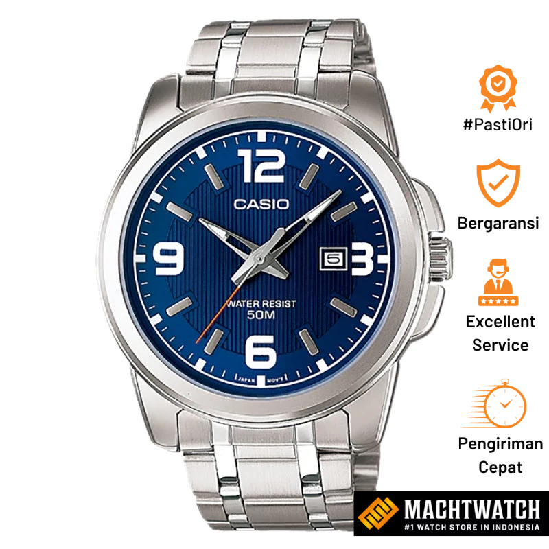 Jam Tangan Pria Analog Casio Standard MTP-1314D-2AVDF MTP1314 MTP-1314D Stainless Steel Strap
