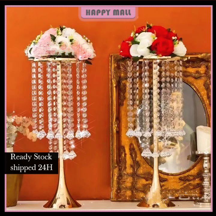 【HARGA TERENDAH】COD Vas bunga hiasan dekorasi ruang tamu mewah pajangan lemari kaca luxurious weddin