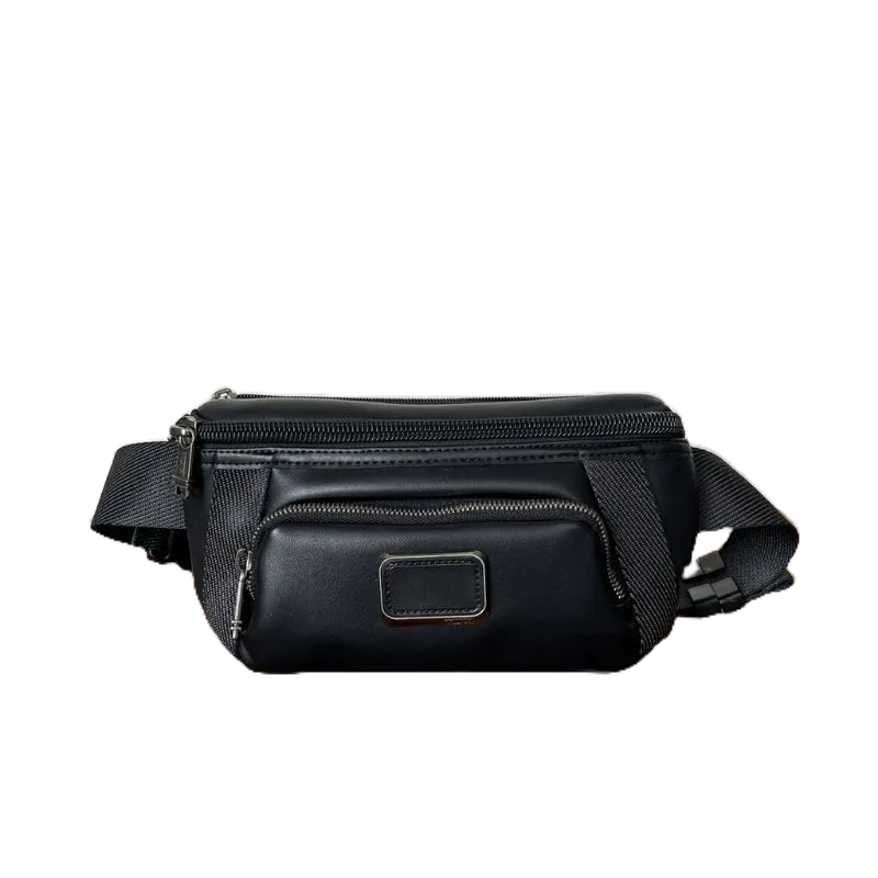 Tas  tumi Pinggang   Campbell Free Embos Kulit Hitam Leather Black Selempang Crossbody Slingbag Wais