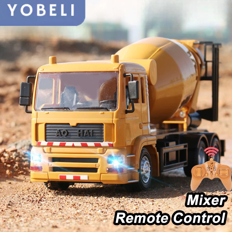 Remote Control Truk Molen Pengaduk Semen RC Truck Mixer Semen RC Molen Mobil Kontruksi