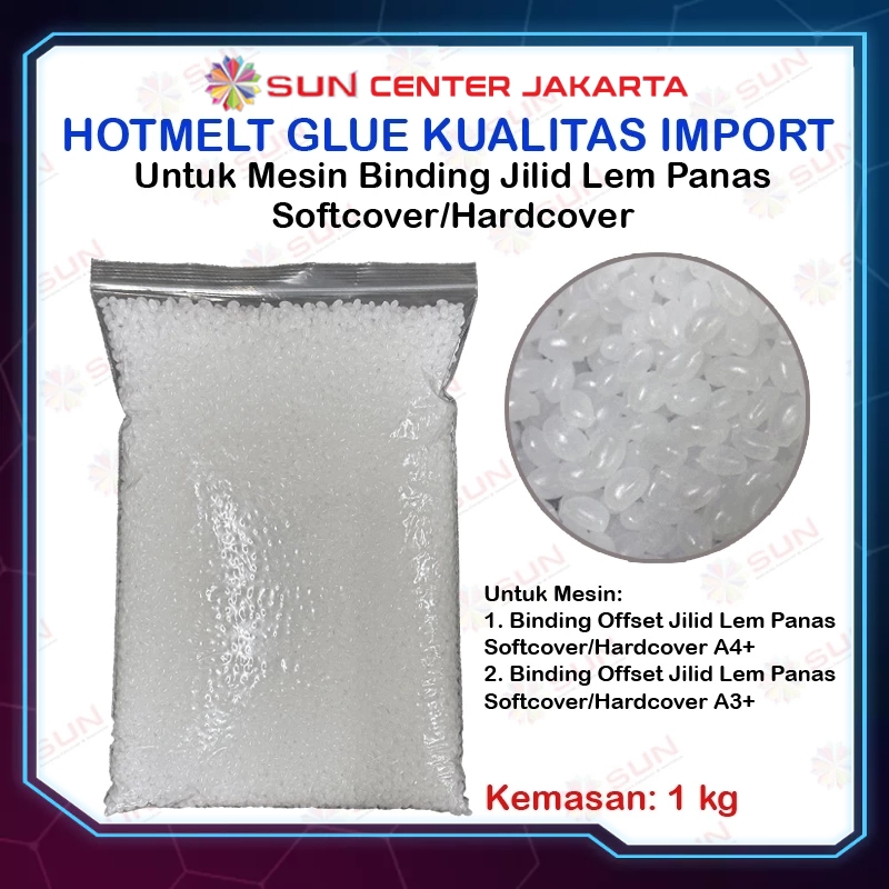 

Hotmelt Glue Premium Kualitas Import Lem Binding Jilid Buku Lem Jilid Punggung Buku