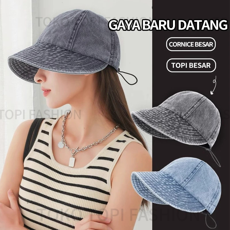 topi wanita korea style topi olahraga wanita topi pantai wanita berhijab Topi koboi topi bucket besa