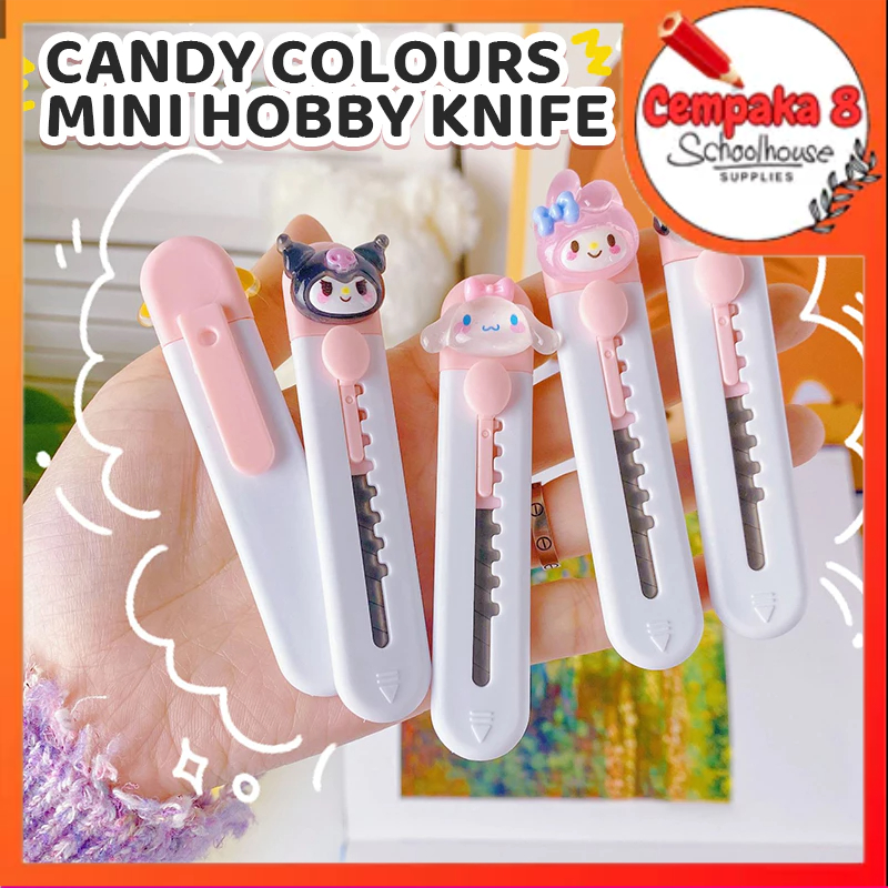 

SANRIO Kuromi Motif Cutter Mini Cutter Kecil for School and Art Safety Cutter Cutter Mini Lucu Impor RANDOM - UTI0538