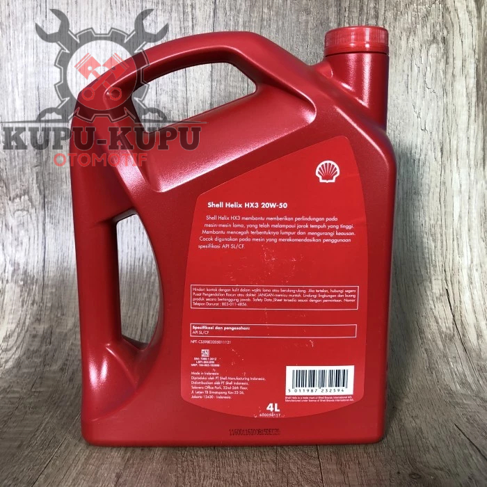 Oli Mesin Shell Helix Hx3 20W-50 4 Liter - Oli Mobil Bensin / Diesel