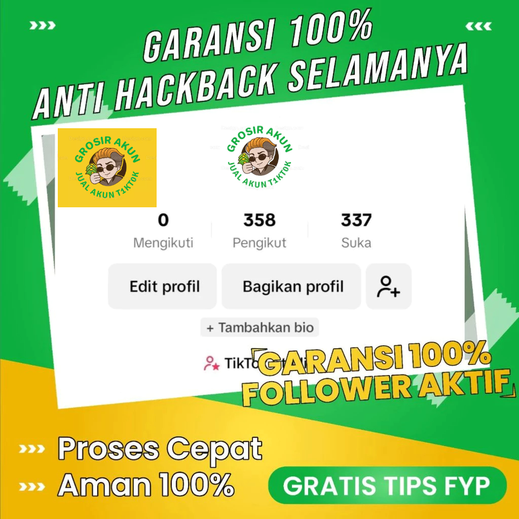 Jual Akun TikTok tt fresh murah