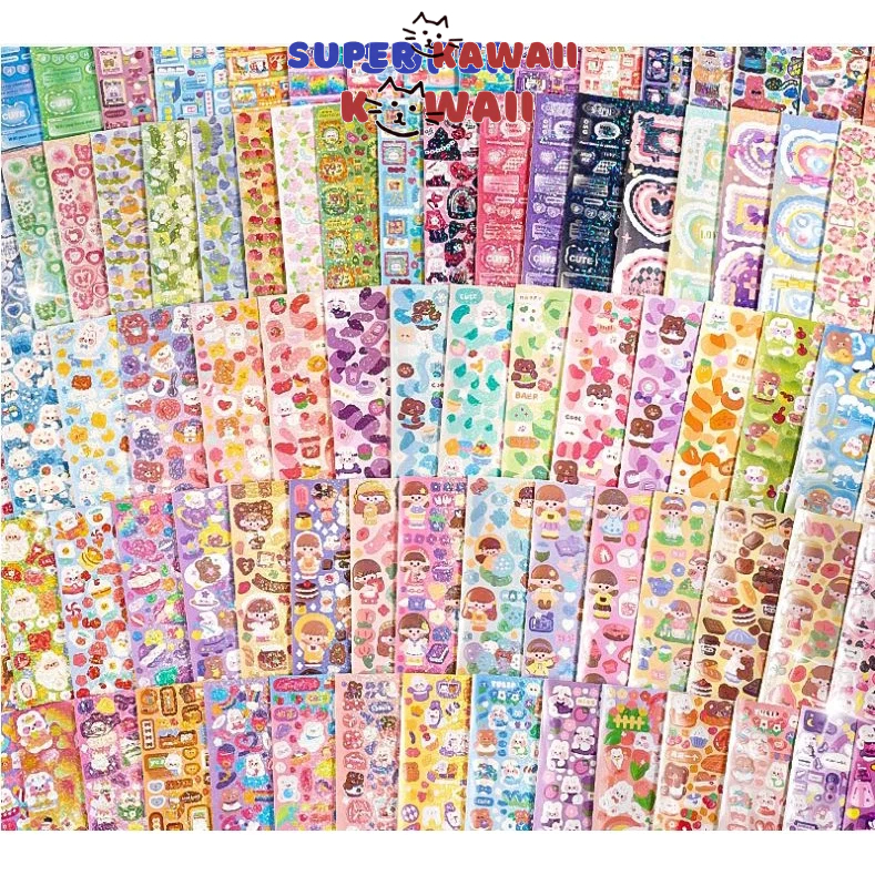 

Super Kawaii - [SK99] Sticker dekorasi motif kartun lucu / sticker motif binatang / sticker journaling / Sticker laptop / Sticker motif makanan
