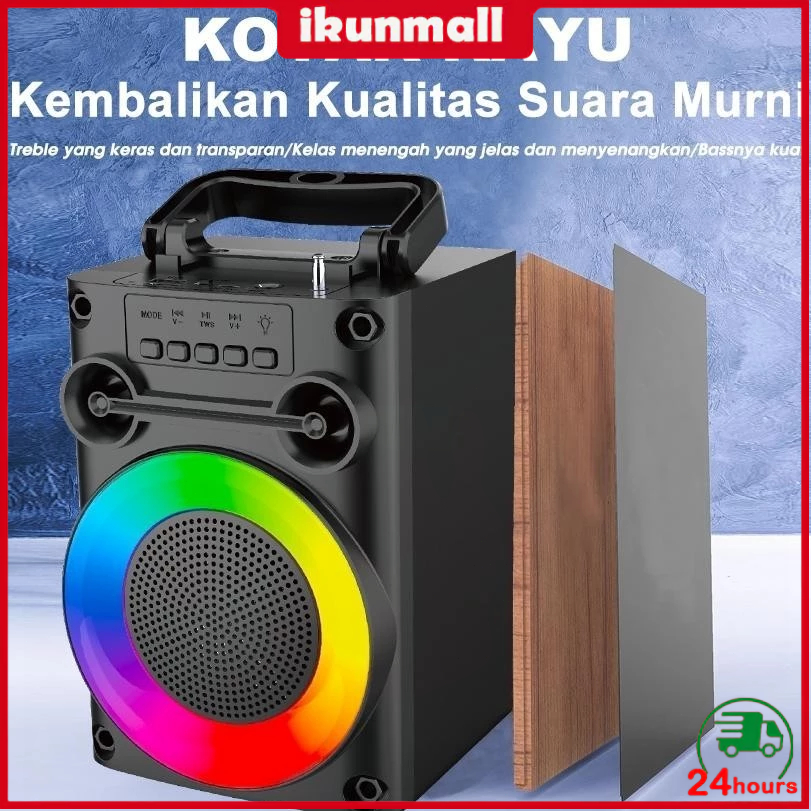 【PRO BASS】Speaker Bluetooth Karaoke Protable Super Bass Polytron Besar Original Mini Wireless Musik 