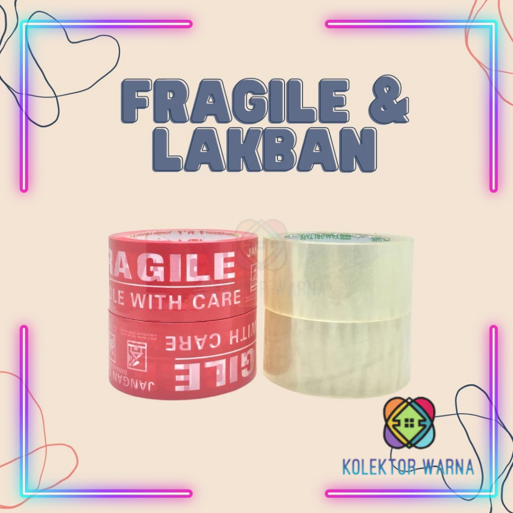 

Lakban Bening - Lakban Fragile Merah Satuan Termurah