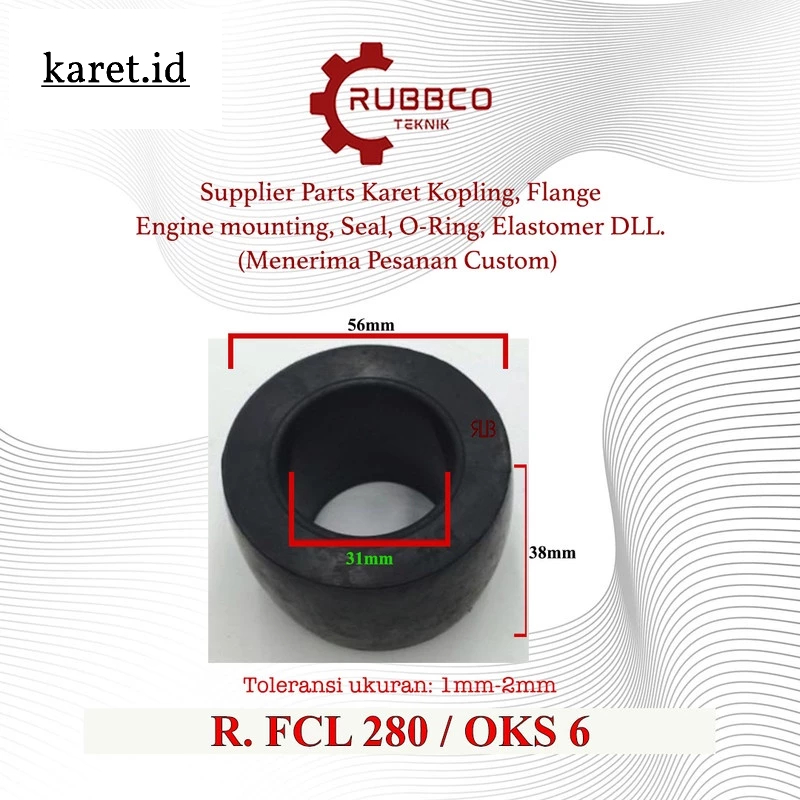 KARET KOPLING FCL 280 / 315 / F6 KARET / F6 fcl6 #6 / rubber coupling Fcl 6 F6 #F6 OKS 6 NBK