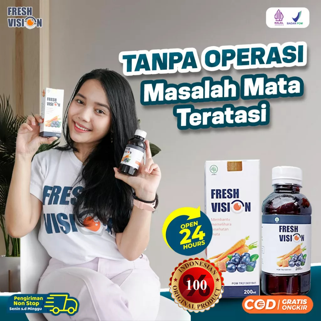 

Vitamin Mata Fresh Vision - Madu alami Untuk Mengobati Penyakit Mata Merah, Gatal, Minus & Katarak