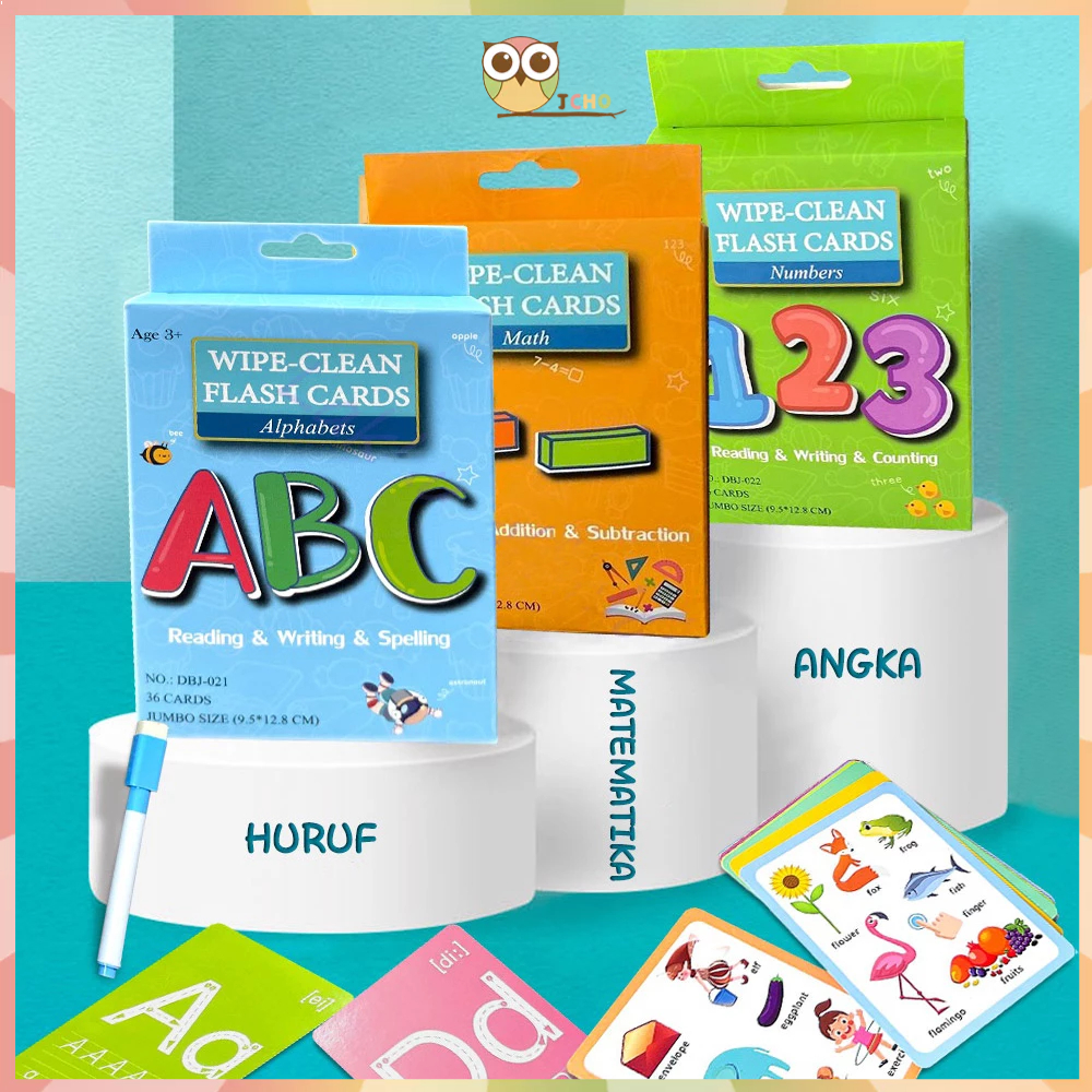 JCHO flash card edukasi anak/kartu flash card abc english flashcards