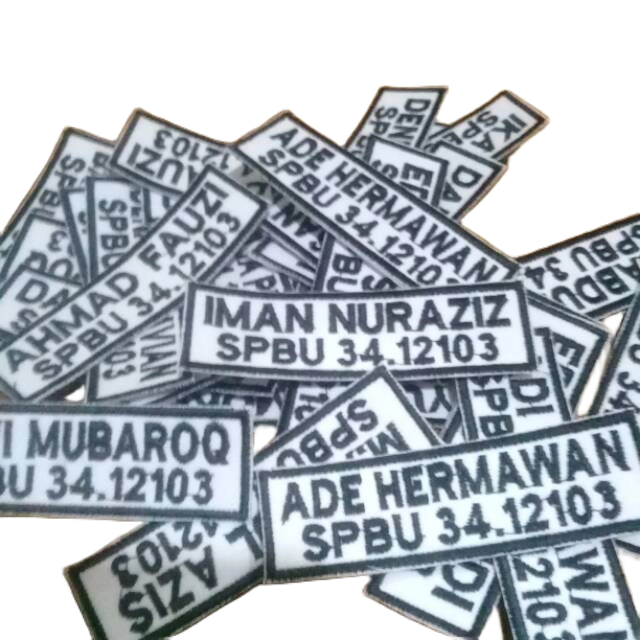 

Bordir nama seragam SPBU/satpam/sekolah