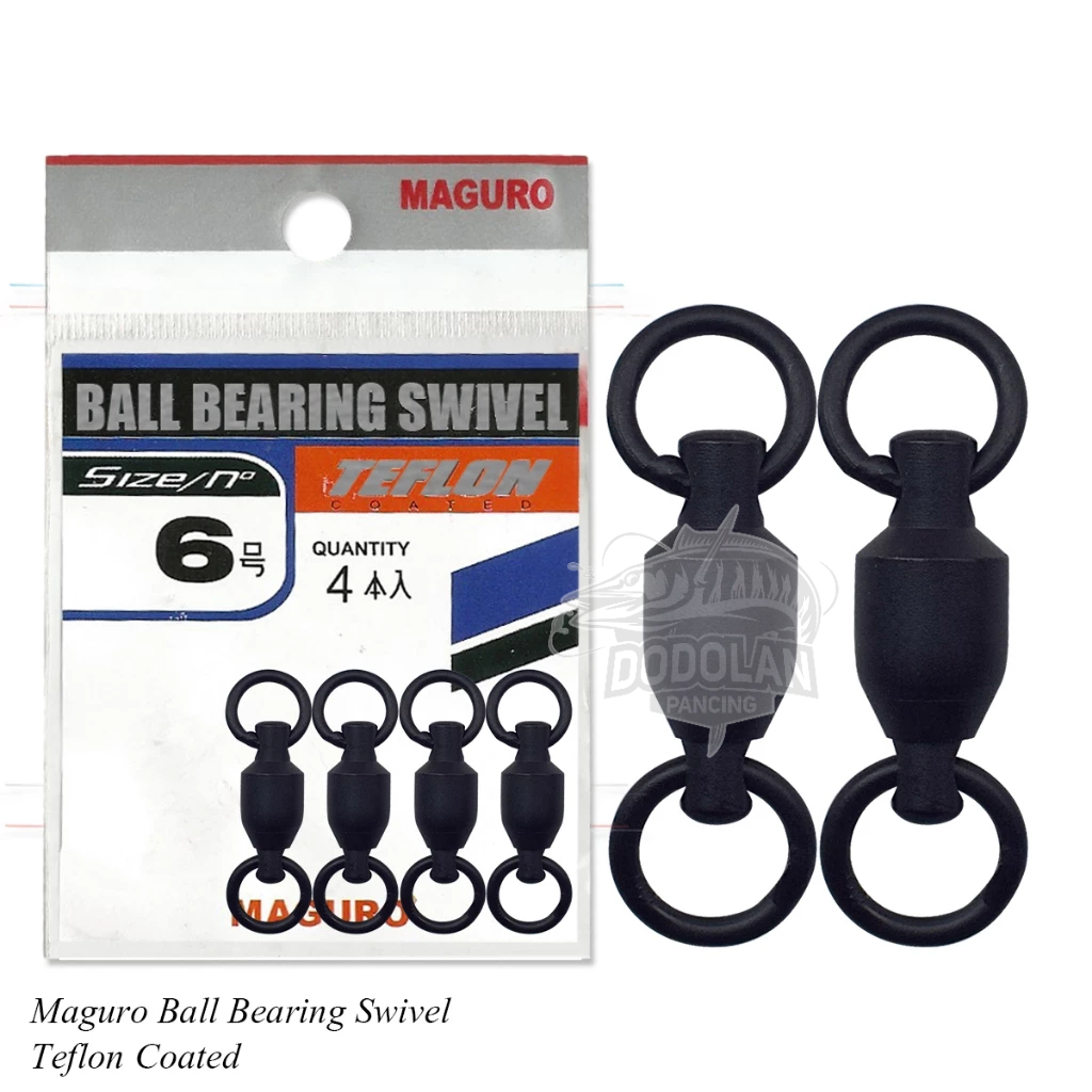 Kili-kili Maguro Ball Bearing Swivel Teflon Pilih Ukuran Dodolan Pancing