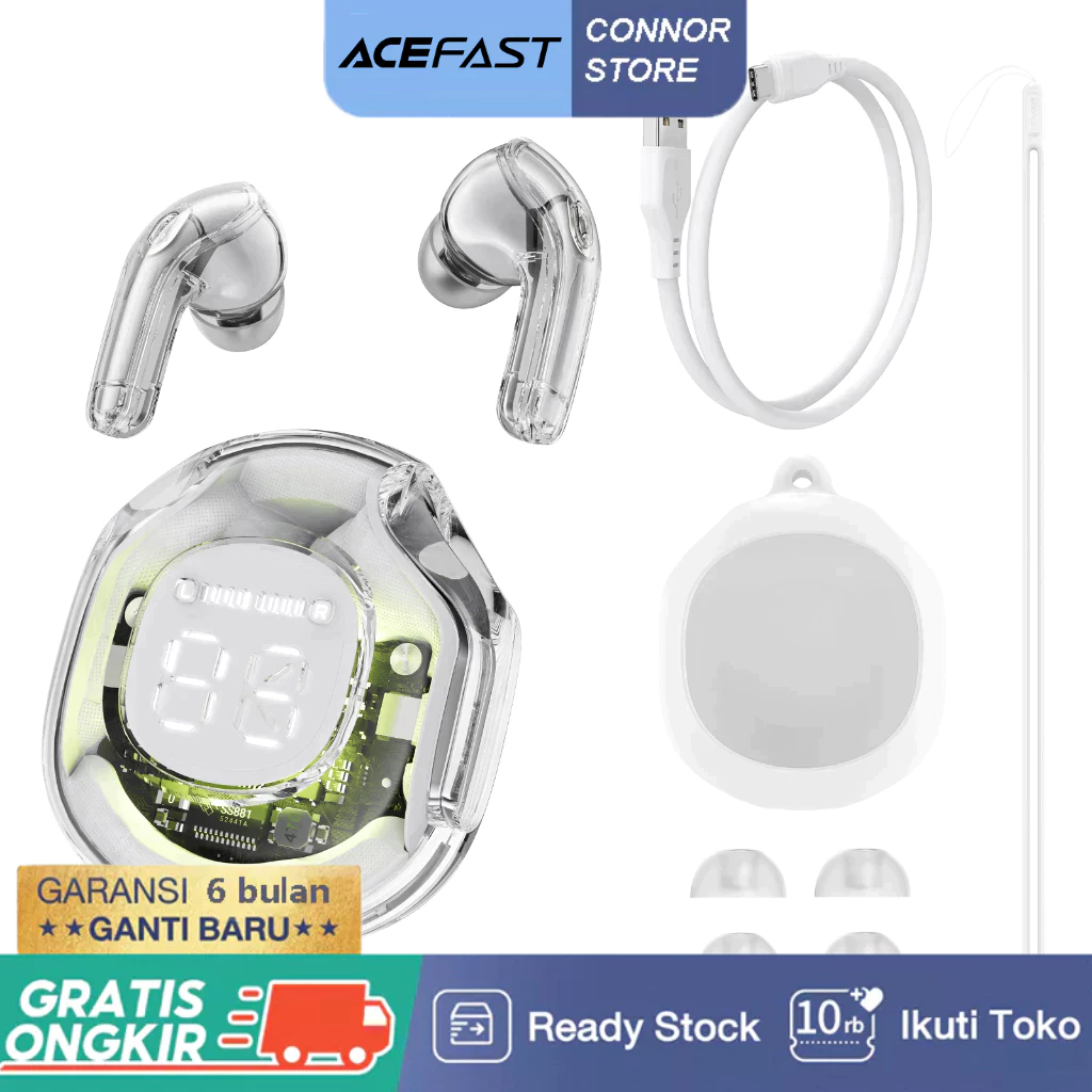 ACEFAST NEW earphone T8 white moon