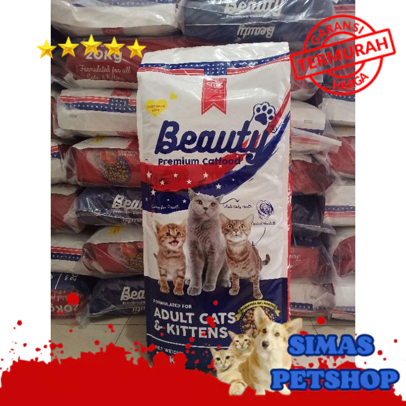 MAKANAN KUCING BEAUTY PREMIUM 20KG