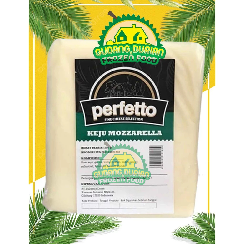 Keju Mozarella Perfetto 250g - Kelezatan Keju Mozarella Berkualitas Tinggi dalam Setengah Kilo | Gud