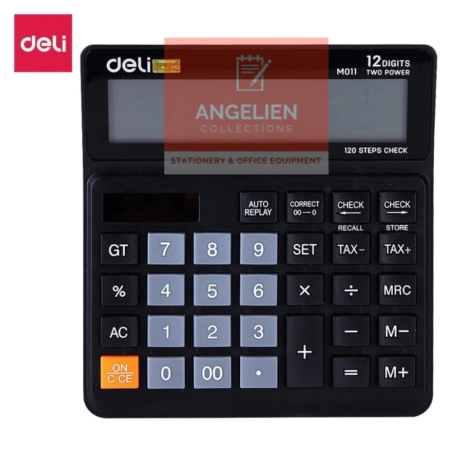 

Deli EM01120 (BERGARANSI) Kalkulator Meja / Desk Calculator - Hitam