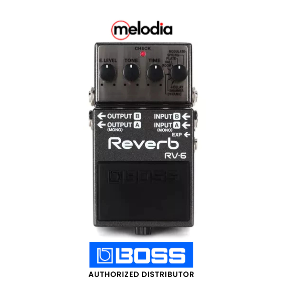 Boss RV-6 Digital Reverb Pedal Efek Gitar