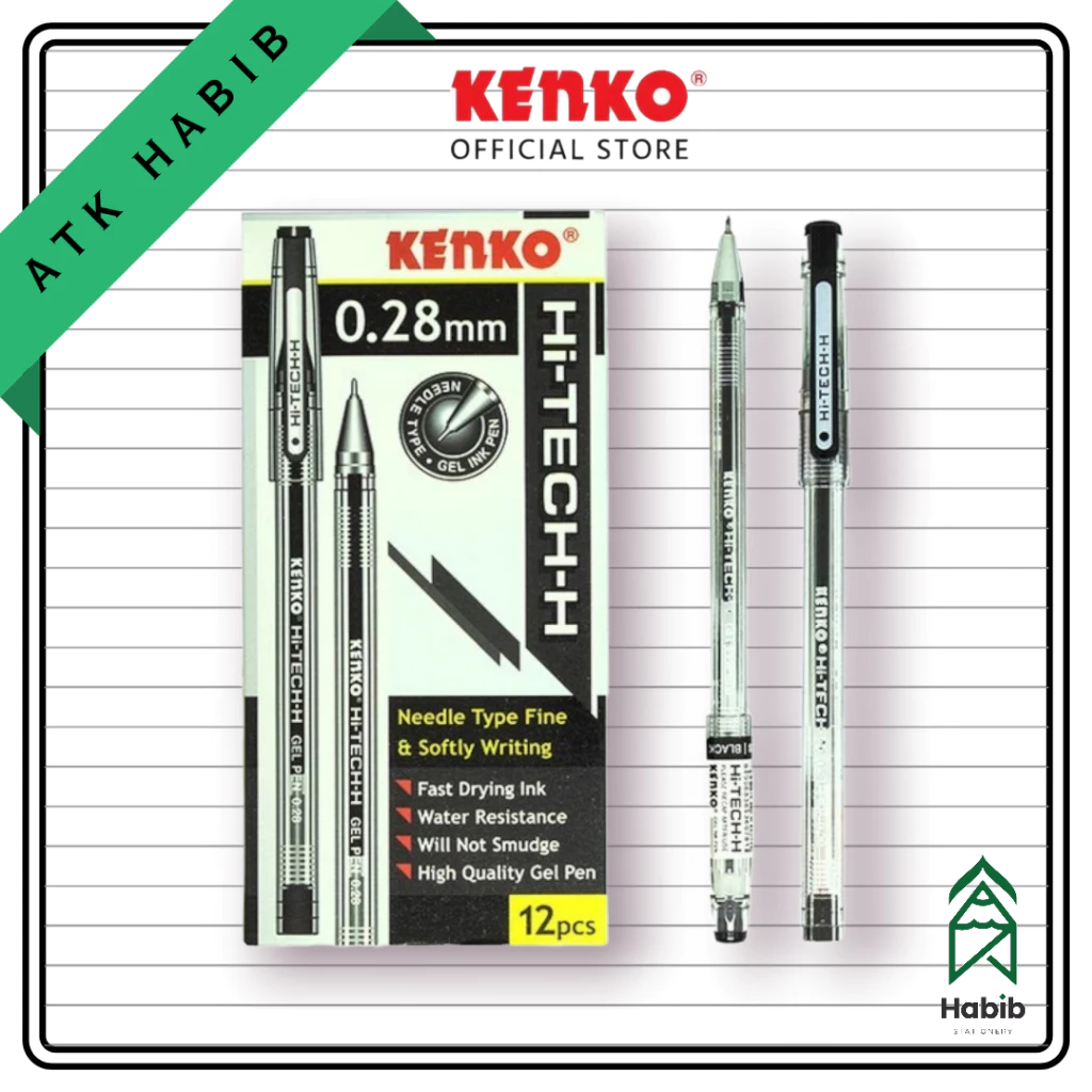 

Pulpen gel kenko HI-Tech-H 0,28 1 PAK