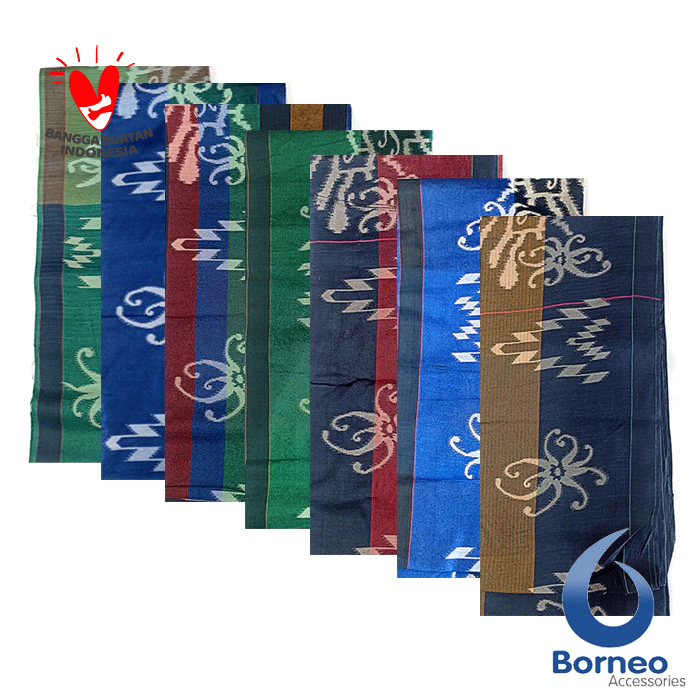 Sarung Tenun Pria Motif Batik Kalimantan