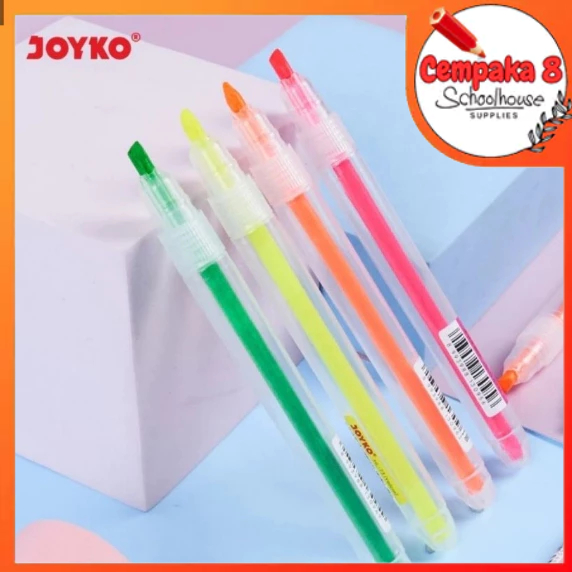 Stabilo Highlighter Penanda Warna Joyko HL 73 74 75 76 78 Pastel High Lighter ( Hijau Pink Biru Oran
