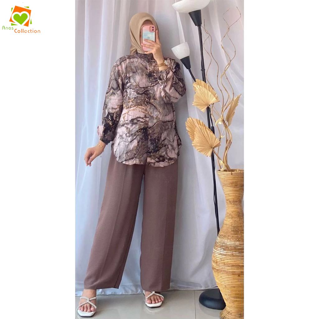 Anas - One Set Rayon Viral Kekinian Best Seller / Setelan Wanita Kekinian-Setelan Wanita / Setelan R