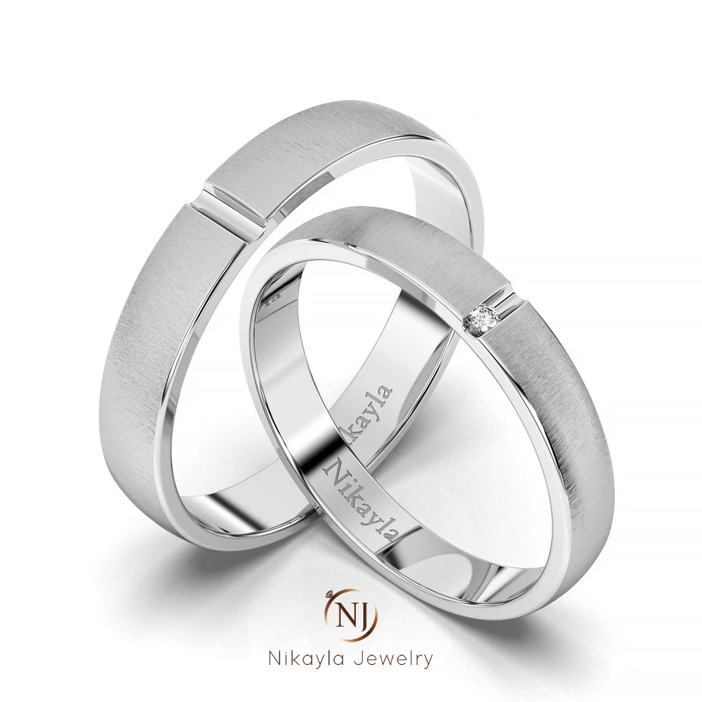 Nikayla Jewelry - Cincin Perak Tunangan Couple Silver