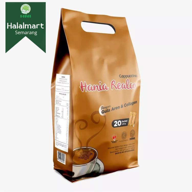 Hania Realco Collagen Coffee Cappucino HNI HPAI | Kopi dengan Kolagen Rasa Cappuccino