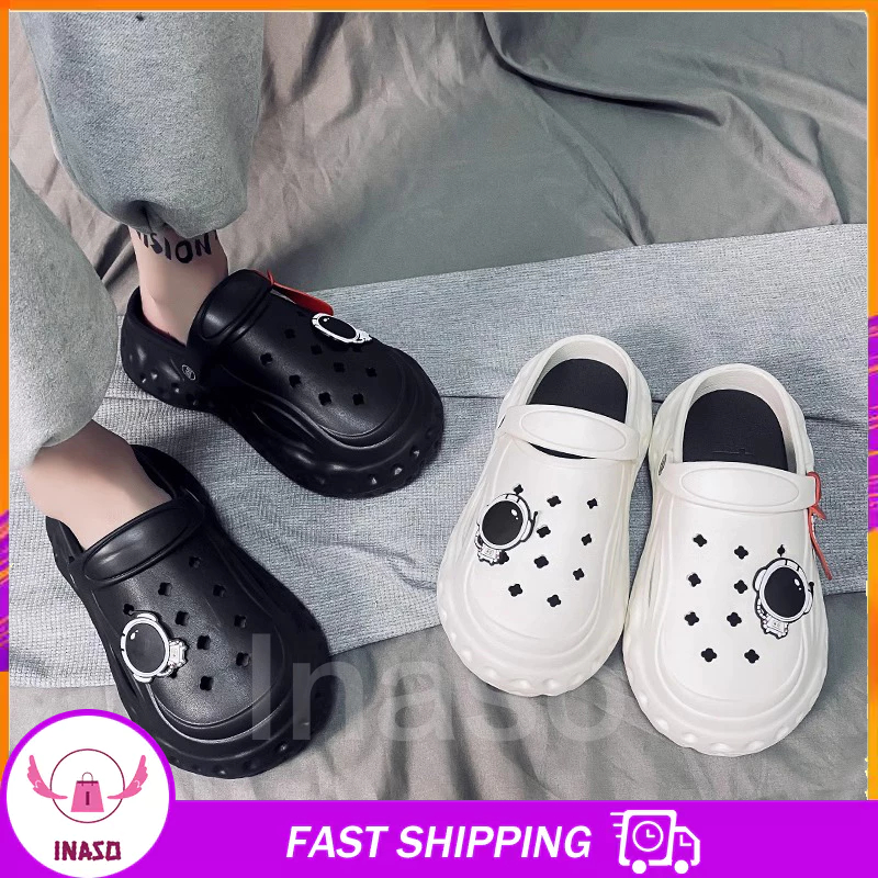 INASO Sendal Wanita Pria Karet Sendal Tertutup sendal baim Selop Sendal Slop Wanita Sendal Couple HS