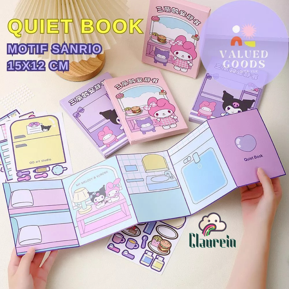 

Buku Quite Book Melody Kuromi Sanrio DIY Mainan Edukasi Anak Busy Book Papperbook Scrapbook