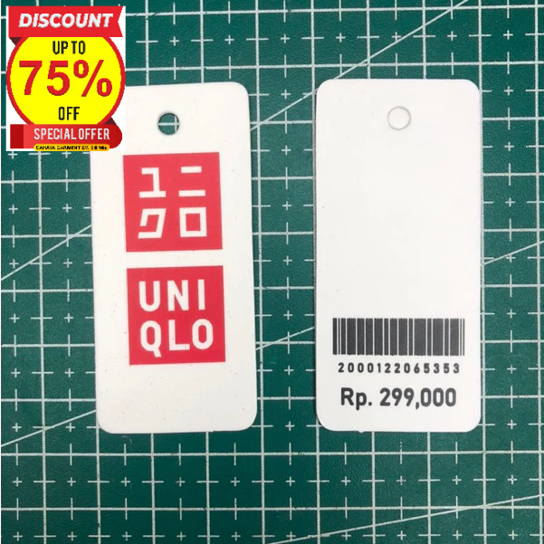 

UNIQLO PRICE TAG HANGTAG BARCODE SUPER PREMIUM CO 1X DIKIRIM 600PCS