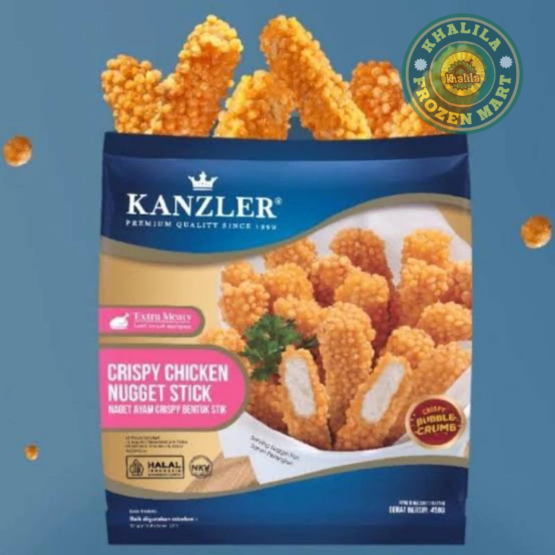 

KANZLER NUGGET STICK CRISPY CHICKEN NUGET NAGET AYAM BENTUK STIK 450 GRAM