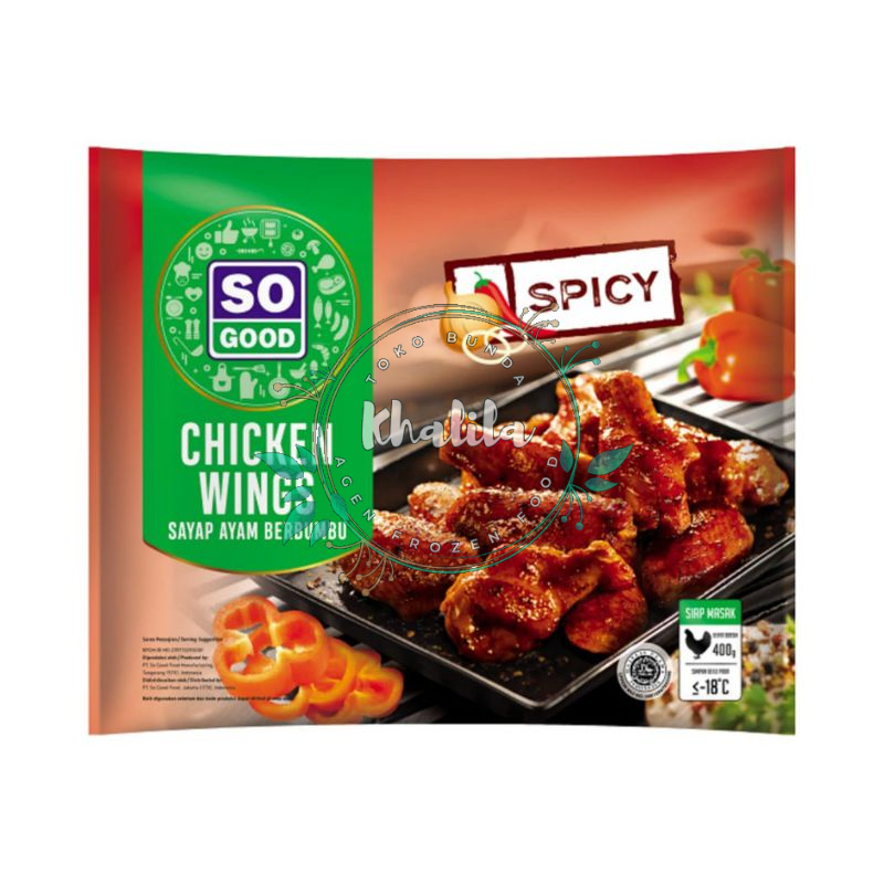 

[Chicken Wings] So Good Spicy Chicken Wing Sayap Ayam Berbumbu Kemasan 450 Gram