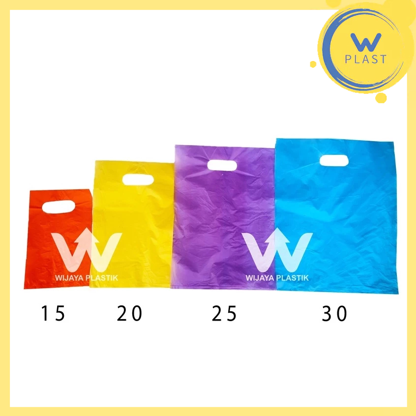 Kantong Kresek HD Oval POLOS ( 30 ) --- 100pcs @Pack | uk 30x40 plong plastik warna warni packing on