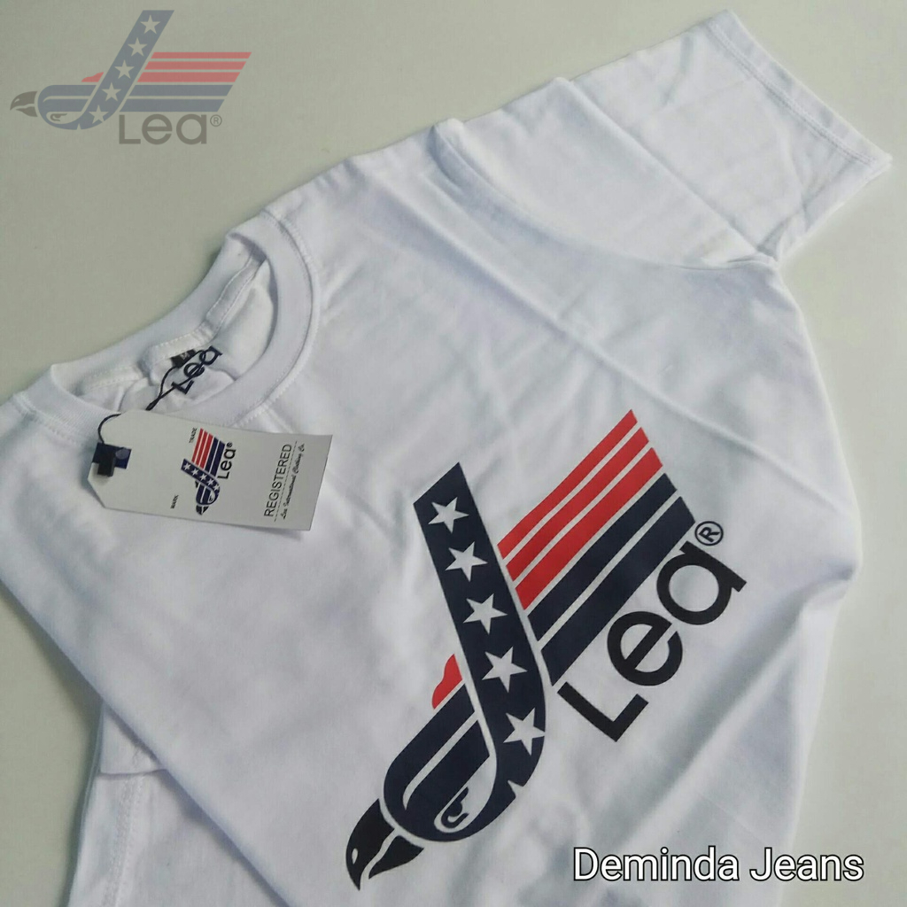 Kaos Pria Distro Original Dewasa Branded Keren Kekinian Lengan Pendek Oblong Putih Lea Asli Import 2