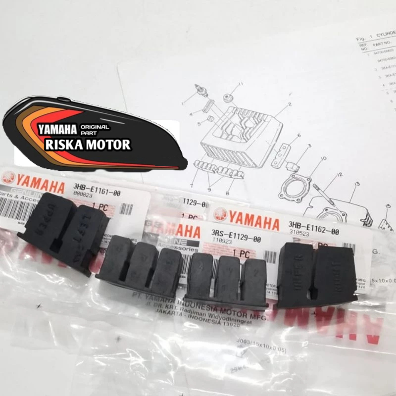 KARET DAMPER PEREDAM HEAD RXKING ORI ORIGINAL 3RS-E1129-00 3HB-E1161-00