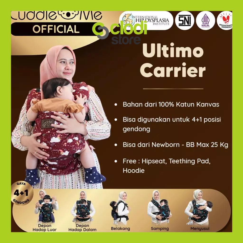 Cuddle Me Ultimo GENDONGAN BAYI - GENDONGAN KANGURU SSC M SHAPE ADJUSTABLE-CUDDLEME ULTIMO CARRIER C