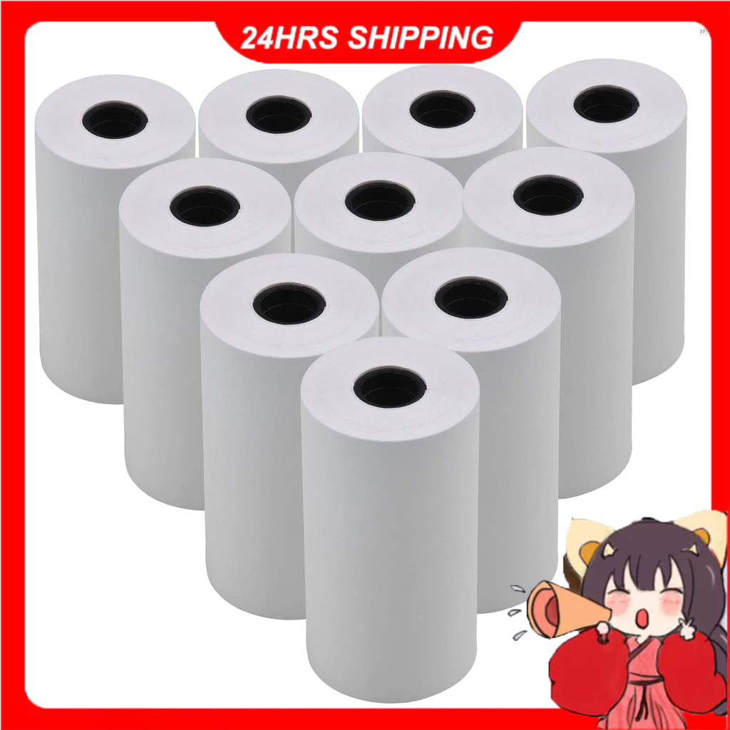 

[In Stock] 10pcs White Blank Thermal Paper Roll 57x30mm/2.17x1.18in Photo Picture Receipt Memo Printing Compatible with Pocket Printer Instant Photo Printer