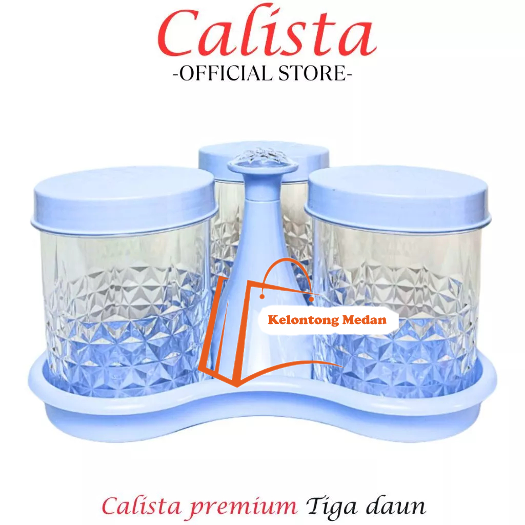 Toples kue calista toples kue bahan plastik model 3 daun toples lebaran toples natal