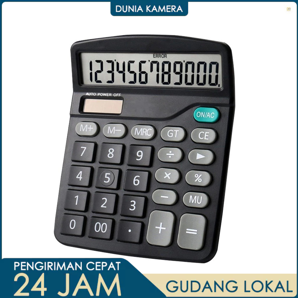 

Desktop Calculator Standard Function Calculator with 12-Digit Large LCD Display Solar & Battery Dual Power for Home Basic Office Business