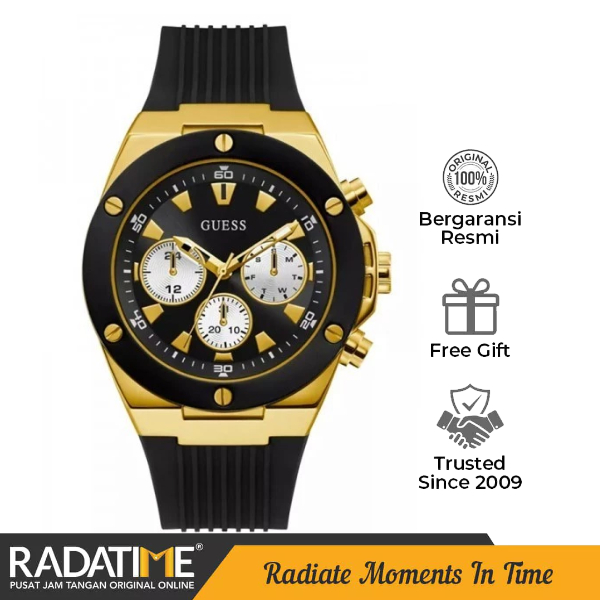 Jam Tangan Pria Guess Poseidon 100% Original Rose Gold GW0057G1