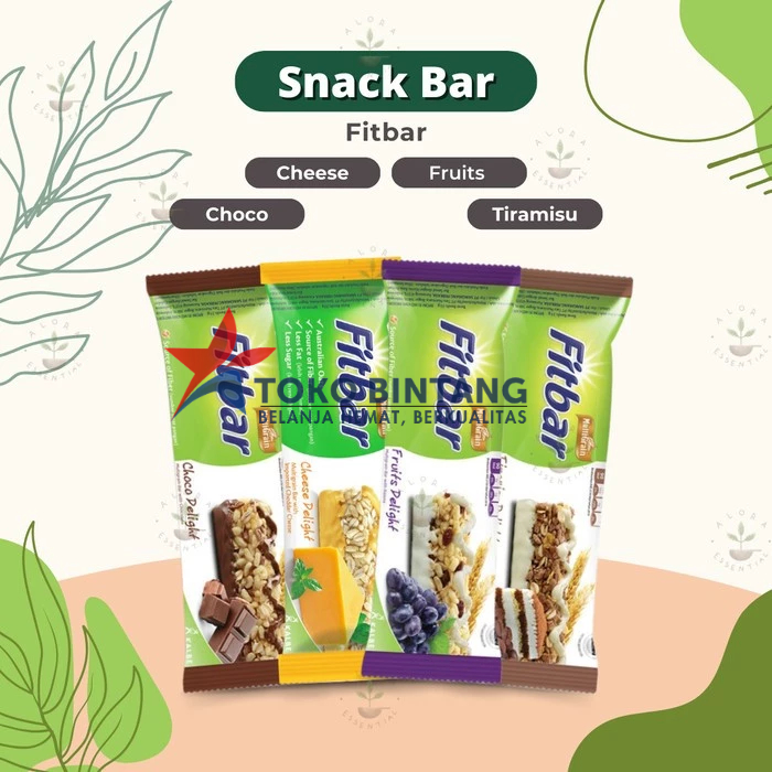 

Fitbar Multigrain 20gr Cheese/Coklat/Fruit/Tiramisu - Snack Sehat