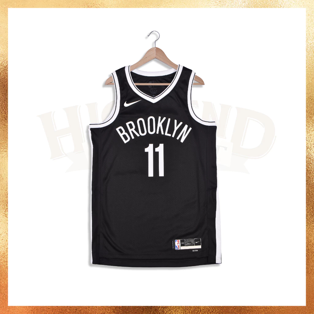 READY STOCK Jersey Pria Nike NBA Brooklyn Nets Kyrie Irving #11 Swingman Black Basketball Jersey 100