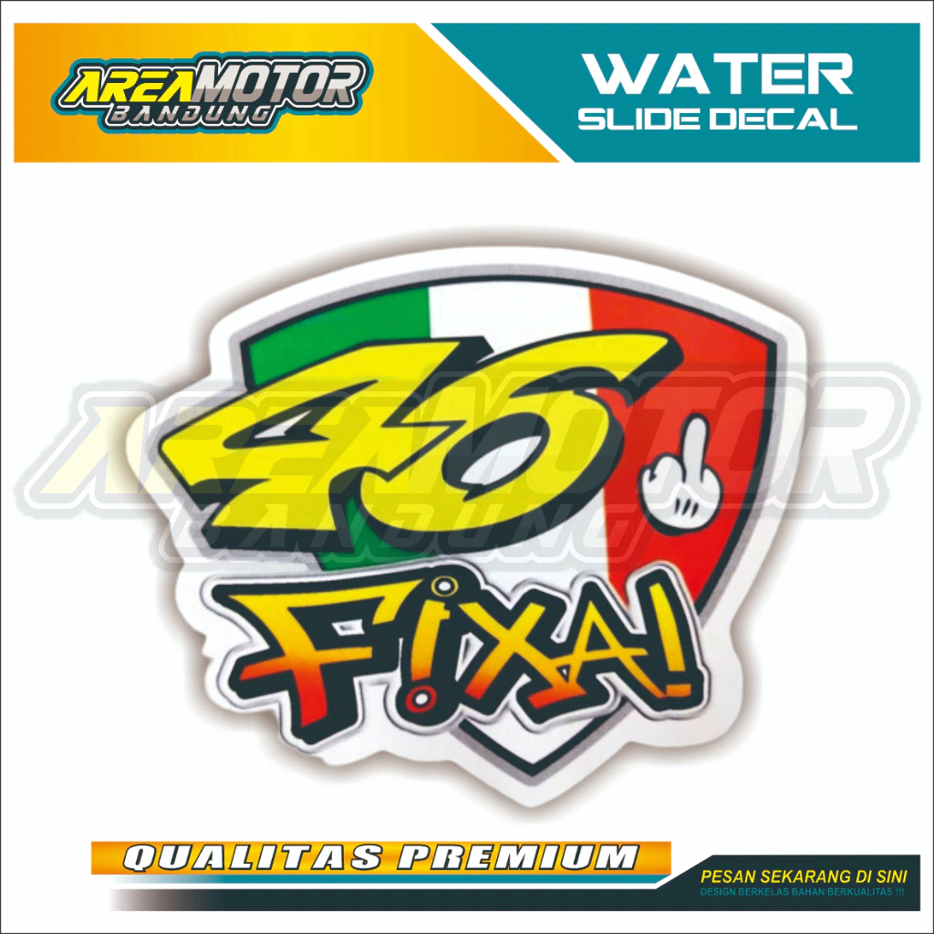 TRANSPARAN WATER SLIDE DECAL TLOGO ROSSI 46 / TRANSPARAN WATER SLIDE DECAL/WATER DECAL DESIGN RACING