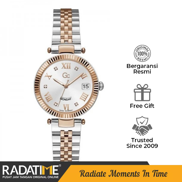 Jam Tangan Wanita Guess Collection Gc Flair 100% Original -Rose Gold Z01003L1MF
